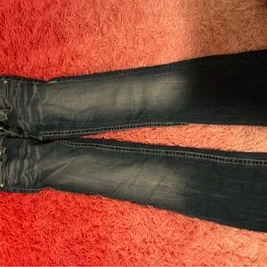 BKE Women's Straight Leg Jeans in Dark Blue